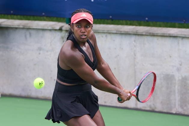 Warszawa 02.08.2026. Tenis. WTA, Tennis Damen 125 Warsaw T-Mobile Polish Open, day 1, Warsaw, Poland --- Tenis. Turniej WTA 125 Warsaw T-Mobile Polish Open, dzien 1, Warszawa Persons shown: Alana Smith (USA) Fot. Dominika Chmura Arena Akcji NEWSPIX.PL --- newspix.pl POLAND OUT! 