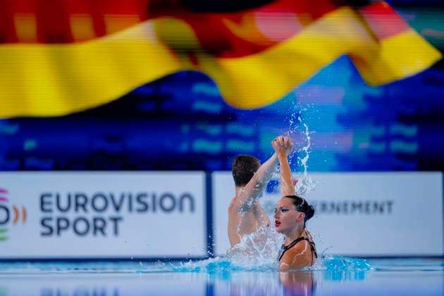Swimming, European Championships in Paris, synchronised swimming, mixed duet