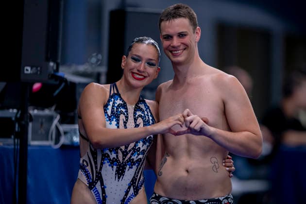 France, Paris, Centre Aquatique Olympique Metropole du Grand Paris, 02.08.2026, European Aquatics Championships Artistic Swimming, Day 3, Mixed Duet Techincal FINAL, Solene Guisard and Robin Wiehn of Germany, Photo by Eibner Pressefoto Tino Henschel European Aquatics Championships Artistic Swimming, Day 3, Mixed Duet Techincal FINAL Paris *** France, Paris, Centre Aquatique Olympique Metropole du Grand Paris, August 2, 2026, European Aquatics Championships – Artistic Swimming, Day 3, Mixed Duet Technical FINAL, Solene Guisard and Robin Wiehn of Germany, Photo by Eibner Pressefoto Tino Henschel European Aquatics Championships Artistic Swimming, Day 3, Mixed Duet Technical FINAL Paris Copyright: xEibnerxPressefotox