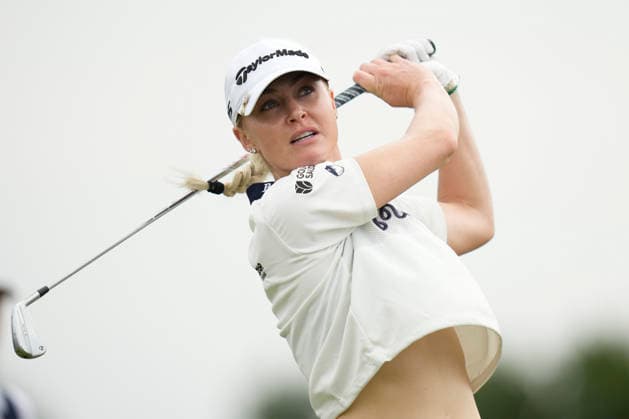 LYTHAM, ENGLAND - AUGUST 2: Charley Hull (ENG) plays from the fourth tee during Round 4 at the 50th AIG Women™s Open Championship at the Royal Lytham and St Anne™s Golf Club, Lytham on August 2, 2026 in Lancashire, England The 50th AIG Women™s Open Championship
