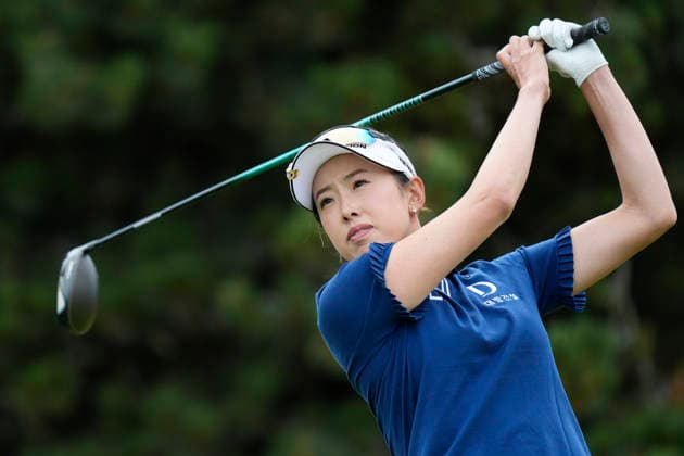 LYTHAM, ENGLAND - AUGUST 2: Yealimi Noh (USA) plays from the 7th tee during Round 4 at the 50th AIG Women™s Open Championship at the Royal Lytham and St Anne™s Golf Club, Lytham on August 2, 2026 in Lancashire, England The 50th AIG Women™s Open Championship