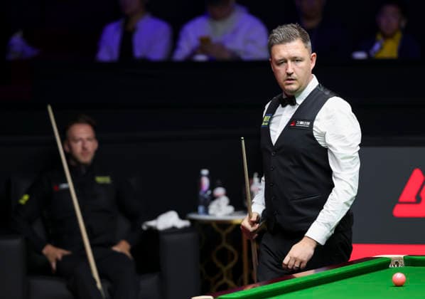 (260802) -- SHANGHAI, Aug. 2, 2026 -- Kyren Wilson looks on during the final match between Judd Trump of England and Kyren Wilson of England at the World Snooker Shanghai Masters 2026 in Shanghai, east China, Aug. 2, 2026. ) (SP)CHINA-SHANGHAI-SNOOKER-SHANGHAI MASTERS 2026-FINAL (CN) ChenxHaoming 