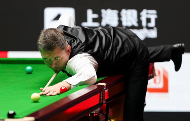 (260802) -- SHANGHAI, Aug. 2, 2026 -- Kyren Wilson competes during the final match between Judd Trump of England and Kyren Wilson of England at the World Snooker Shanghai Masters 2026 in Shanghai, east China, Aug. 2, 2026. ) (SP)CHINA-SHANGHAI-SNOOKER-SHANGHAI MASTERS 2026-FINAL (CN) ChenxHaoming 