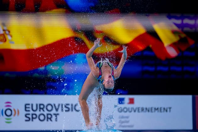 Sport Bilder des Tages France, Paris, Centre Aquatique Olympique Metropole du Grand Paris, 02.08.2026, European Aquatics Championships Artistic Swimming, Day 3, Mixed Duet Techincal FINAL, Jordi Caceres Iglesias and Carla Lorenzo Llusca of Spain, Photo by Eibner Pressefoto Tino Henschel European Aquatics Championships Artistic Swimming, Day 3, Mixed Duet Techincal FINAL Paris *** France, Paris, Centre Aquatique Olympique Metropole du Grand Paris, August 2, 2026, European Aquatics Championships – Artistic Swimming, Day 3, Mixed Duet Technical FINAL, Jordi Caceres Iglesias and Carla Lorenzo Llusca of Spain, Photo by Eibner Pressefoto Tino Henschel European Aquatics Championships Artistic Swimming, Day 3, Mixed Duet Technical FINAL Paris Copyright: xEibnerxPressefotox