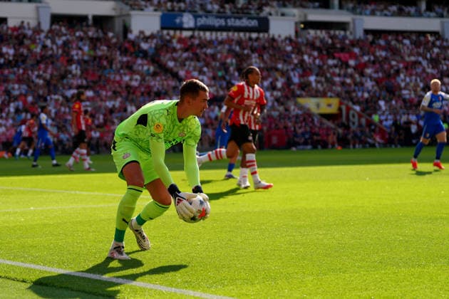 Johan Cruijff Schaal XXX: PSV Eindhoven - AZ Alkmaar Eindhoven - Matej Kovar of PSV Eindhoven during the final of the Johan Cruijff Schaal XXX. The official start of the 2026 2027 season. The match is set between PSV Eindhoven and AZ Alkmaar at Philips Stadion on 2 August 2026 in Eindhoven, The Netherlands. (Hero Images Nick Koole) Copyright: xNickxKoolex