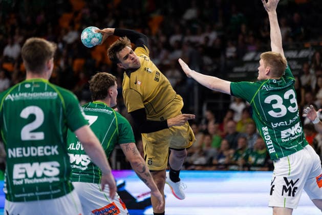 Francisco COSTA (Sporting Lissabon, 06) erzielt ein Tor, Aktion, Torwurf GER, FRISCH AUF! Goeppingen vs. Sporting Lissabon, Handball, Testspiel Vorbereitung, Spielzeit 2026 2027, 02.08.2026, GER, FRISCH AUF! Goeppingen vs. Sporting Lissabon, Handball, Testspiel Vorbereitung, Spielzeit 2026 2027, 02.08.2026, Neu-Ulm *** Francisco COSTA, Sporting Lisbon, 06 scores a goal, play, shot on goal, GER, FRISCH AUF Goeppingen vs. Sporting Lisbon, handball, preseason friendly, 2026–2027 season, August 2, 2026, GER, FRISCH AUF Goeppingen vs. Sporting Lisbon, handball, preseason friendly, 2026–2027 season, August 2, 2026, Neu Ulm Copyright: xEibnerxPressefoto OliverxSchmidtx EP_OST