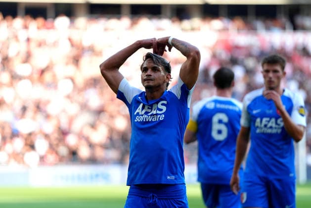 Johan Cruijff Schaal XXX: PSV Eindhoven - AZ Alkmaar Eindhoven - Weslley Patati of AZ Alkmaar celebrating the 0-2 during the final of the Johan Cruijff Schaal XXX. The official start of the 2026 2027 season. The match is set between PSV Eindhoven and AZ Alkmaar at Philips Stadion on 2 August 2026 in Eindhoven, The Netherlands. ( Nick Koole) Copyright: xNickxKoolex