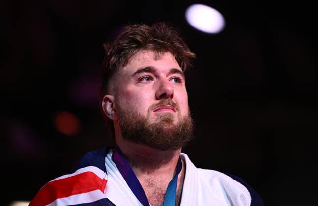 COM26 JUDO, Bronze medalist Kody Andrews of New Zealand looks on during the medal ceremony for the Men s +100kg Judo during the Glasgow 2026 Commonwealth Games at SEC Centre Hall 4 in Glasgow, Scotland, Sunday, August 02 , 2026. ( NO ARCHIVING, EDITORIAL USE ONLY Glasgow Scotland United Kingdom  Copyright: xJOELxCARRETTx 20260803197096195988