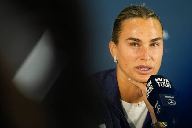 National Bank Open 2026 - Day 2 TORONTO, CANADA - AUGUST 2 : Aryna Sabalenka attends a press conference, PK, Pressekonferenz during the WTA, Tennis Damen 1000 National Bank Open in Toronto, Ontario, Canada on August 2, 2026. Mert Alper Dervis Anadolu Ontario Canada. Editorial use only. Please get in touch for any other usage.  Copyright: x2026xAnadoluxMertxAlperxDervisx