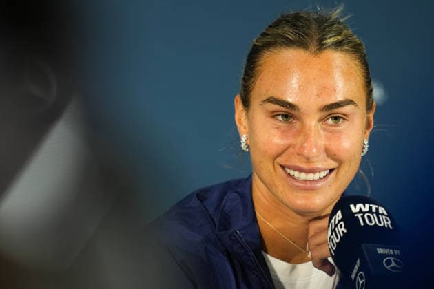 Sport Bilder des Tages National Bank Open 2026 - Day 2 TORONTO, CANADA - AUGUST 2 : Aryna Sabalenka attends a press conference, PK, Pressekonferenz during the WTA, Tennis Damen 1000 National Bank Open in Toronto, Ontario, Canada on August 2, 2026. Mert Alper Dervis Anadolu Ontario Canada. Editorial use only. Please get in touch for any other usage.  Copyright: x2026xAnadoluxMertxAlperxDervisx