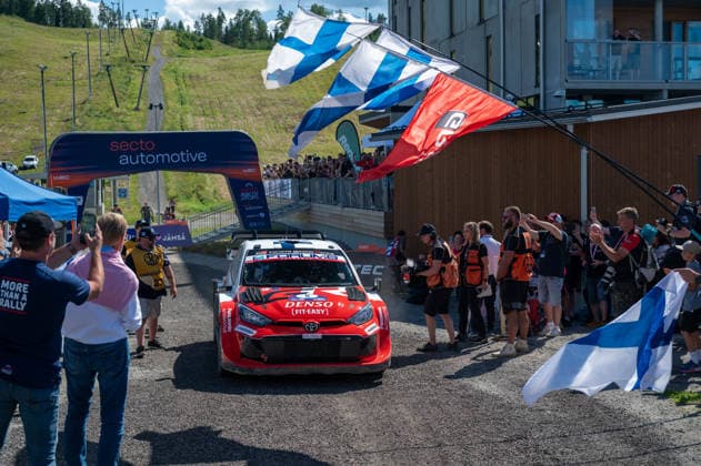 2026 FIA WRC, Motorsport Rallye, WM Secto Rally Finland - Day 4 Sami Pajari (FIN) and Marko Salminen (FIN) in a Toyota GR Yaris Rally1 of Toyota Gazoo Racing WRT win the FIA WRC SECTO RALLY FINLAND in Jyvaskyla, Finland, on July 30-. Jyväskylä Finland  Copyright: xFedericoxManonix originalFilename:manoni-fiawrc20260802_npkU0.jpg