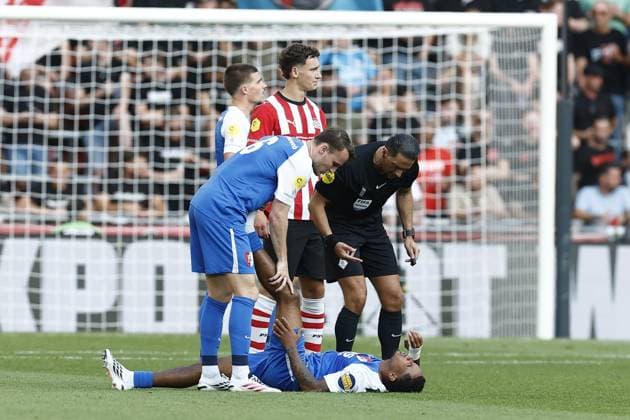 EINDHOVEN , 02-08-2026 , Philips Stadium , Dutch football Johan Cruijff Schaal season 2026 2027, Match between PSV - AZ , picture shows , AZ player Ro-Zangelo Daal PSV - AZ (JC Cup)  x205411831x Copyright: