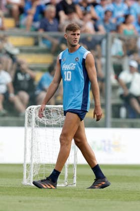 SSC Napoli preseason 2026-27 in Castel Di Sangro SSC Napoli s Italian forward Lorenzo Lucca during SSC Napoli s 2026-27 preseason training camp in Castel Di Sangro, Abruzzo, Italy. August, 02, 2026. _BPH1706 Copyright: xAntonioxBalascox