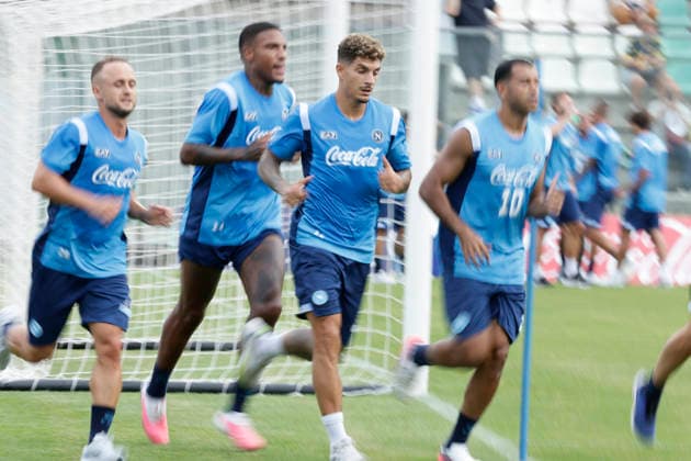 SSC Napoli preseason 2026-27 in Castel Di Sangro Napoli s Italian defender Giovanni Di Lorenzo during SSC Napoli s 2026-27 preseason training camp in Castel Di Sangro, Abruzzo, Italy. August, 02, 2026. _BPH2618 Copyright: xAntonioxBalascox