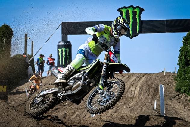 Spanish Guillem Farres pictured in action during the motocross MX2 Grand Prix Flanders, race 14 20 of the FIM Motocross World Championship, WM, Weltmeisterschaft Sunday, August 2, 2026, in Lommel. JILLxDELSAUX  x182630312x