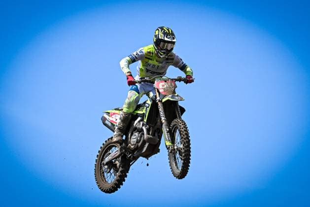 Spanish Guillem Farres pictured in action during the motocross MX2 Grand Prix Flanders, race 14 20 of the FIM Motocross World Championship, WM, Weltmeisterschaft Sunday, August 2, 2026, in Lommel. JILLxDELSAUX  x182629046x