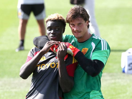 Football, Italy, AS Roma training session