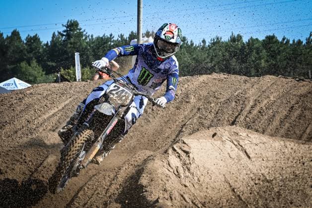 Slovenian Tim Gajser pictured in action during the motocross MXGP Grand Prix Flanders, race 14 20 of the FIM Motocross World Championship, WM, Weltmeisterschaft Sunday, August 2, 2026, in Lommel. JILLxDELSAUX  x182632018x
