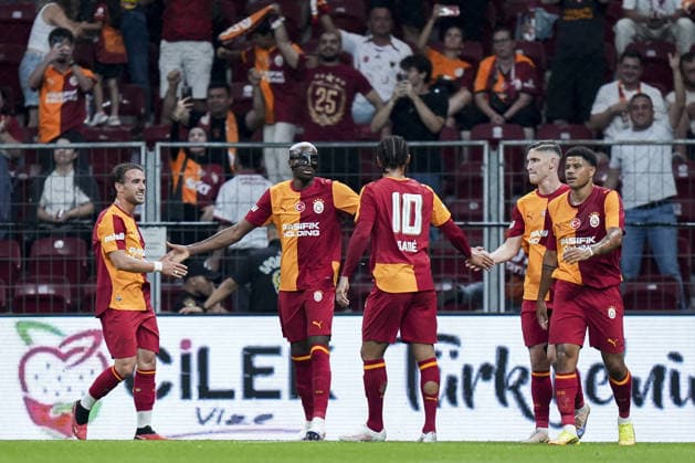 Galatasaray v Rennes - Friendlies ISTANBUL, TURKIYE - AUGUST 2: Victor Osimhen (2nd L) of Galatasaray celebrates after score a goal during friendlies between Galatasaray and Rennes at RAMS Park in Istanbul, Turkiye on August 2, 2026. Arife Karakum Anadolu Istanbul Turkey. Editorial use only. Please get in touch for any other usage.  Copyright: x2026xAnadoluxArifexKarakumx