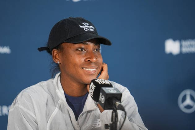 Coco Gauff press conference, PK, Pressekonferenz WTA, Tennis Damen Masters 1000 National Bank Open Toronto 2026 Coco Gauff of the United States of America during a press conference ahead of her next match on Tuesday 4th for the Women™s Singles round of 64 match the WTA Masters 1000 National Bank Open at Sobeys Stadium. on August 2, 2026 in Toronto, Canada. (Photo by Leonardo Ramirez Eyepix Group) Copyright: xLeonardoxRamirezx xEyepixxGroupx LR02082026-09537