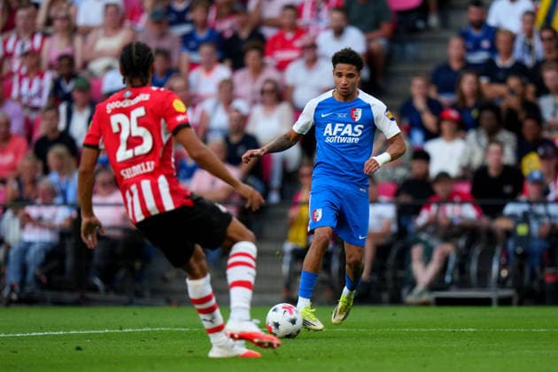 Johan Cruijff Schaal XXX: PSV Eindhoven - AZ Alkmaar Eindhoven - Ro-zangelo Daal of AZ Alkmaar during the final of the Johan Cruijff Schaal XXX. The official start of the 2026 2027 season. The match is set between PSV Eindhoven and AZ Alkmaar at Philips Stadion on 2 August 2026 in Eindhoven, The Netherlands. (Hero Images Nick Koole) Copyright: xNickxKoolex