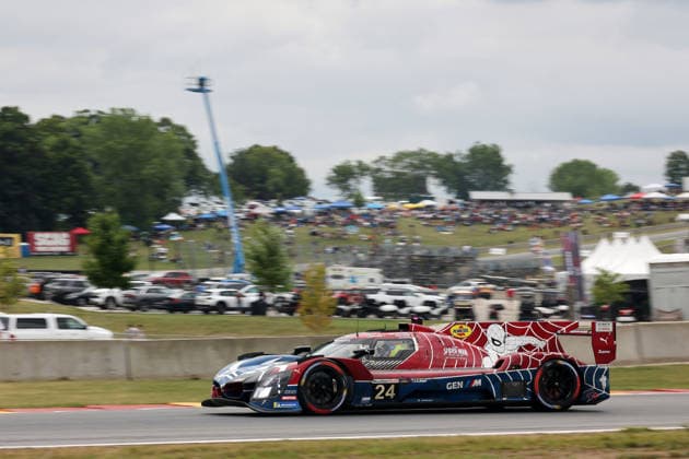 Sheldon van der Linde (RSA) und Dries Vanthoor (BEL) BMW M Hybrid V8 24 in Super-Man Brand New Day Livery, Rennen, BMW M Team WRT, 02.082026, Strecke Road America in Elkart Lake, Wisconsin, USA, Hypercar der IMSA Rennserie *** Sheldon van der Linde (RSA) and Dries Vanthoor (BEL) in the BMW M Hybrid V8 24 with Super Man Brand New Day livery, race, BMW M Team WRT, February 8, 2026, Road America circuit in Elkart Lake, Wisconsin, USA, Hypercar class of the IMSA racing series