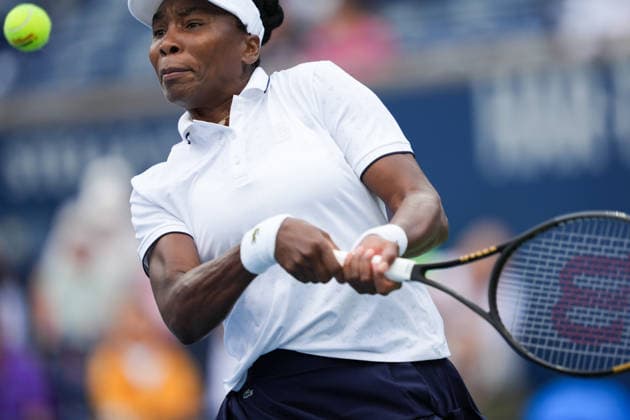 National Bank Open 2026 - Day 2 TORONTO, CANADA - AUGUST 2 : Venus Williams of the United States in action against Kamilla Rakhimova of Uzbekistan in the round of 128 during the WTA, Tennis Damen 1000 National Bank Open in Toronto, Ontario, Canada on August 2, 2026. Mert Alper Dervis Anadolu Toronto Canada. Editorial use only. Please get in touch for any other usage.  Copyright: x2026xAnadoluxMertxAlperxDervisx