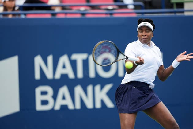 National Bank Open 2026 - Day 2 TORONTO, CANADA - AUGUST 2 : Venus Williams of the United States in action against Kamilla Rakhimova of Uzbekistan in the round of 128 during the WTA, Tennis Damen 1000 National Bank Open in Toronto, Ontario, Canada on August 2, 2026. Mert Alper Dervis Anadolu Toronto Canada. Editorial use only. Please get in touch for any other usage.  Copyright: x2026xAnadoluxMertxAlperxDervisx