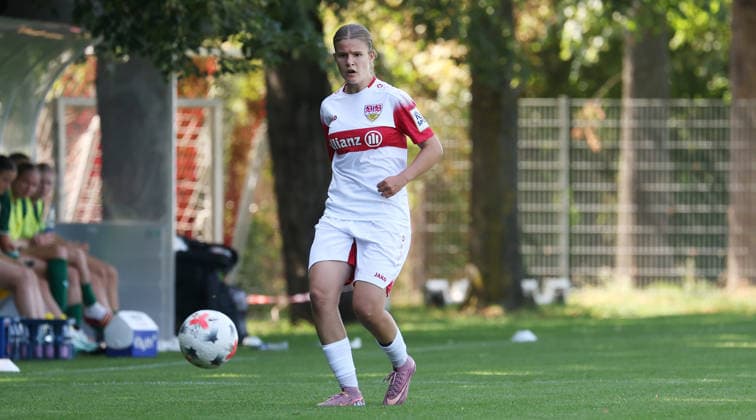 2026.08.02, Deutschland, Stuttgart, Fußball VfB Stuttgart Frauen vs. Spvgg Greuther Fürth, Anna Schmidt (VfB) *** August 2, 2026, Germany, Stuttgart, Soccer: VfB Stuttgart Women vs. Spvgg Greuther Fürth, Anna Schmidt (VfB)