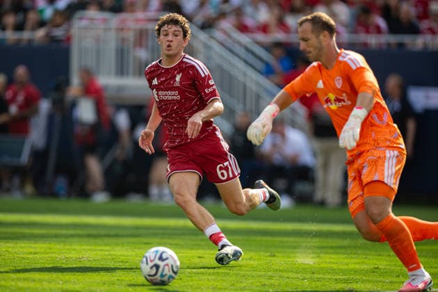 Football - Pre-Season - Liverpool FC v Leeds United FC CHICAGO, USA - Sunday, August 2, 2026: Liverpool s Lewis Koumas during a pre-season friendly match between Liverpool FC and Leeds United at Soldier Field. (Photo by David Rawcliffe Propaganda) CHICAGO Endeavor Health Performance Cent ILLINOIS UNITED STATES OF AMERICA  Copyright: xDavidxRawcliffex P2026-08-02-Liverpool_Leeds-174