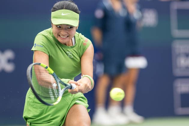 August 2, 2026, Washington, D.C, U.S: ALEXANDRA EALA hits a backhand during the womenÃ¢â‚¬â ¢s singles final against Jessica Pegula at the Rock Creek Tennis Center. Tennis 2026 - Mubadala Open  - ZUMAg196 20260802_zap_g196_020 Copyright: xKylexGustafsonx