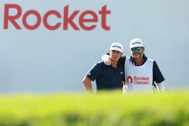 Rocket Classic DETROIT, MICHIGAN - AUGUST 2: Michael Thorbjornsen of the United States reacts after his birdie on the 18th green and winning the Rocket Classic 2026 at the Detroit Country Club in Detroit, Michigan, MI, USA Sunday, August 2, 2026. Detroit Michigan United States  Copyright: xJorgexLemusx originalFilename:lemus-rocketcl260802_npn1q.jpg