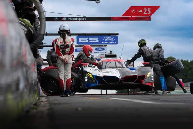 August 2, 2026, Elkhart Lake, Wisconsin, USA: Pit stop for the 25 Team WRT, BMW GTP, driven by Philipp Eng and Marco Wittmann at the IMSA sportscar race at Road America. Elkhart Lake USA - ZUMAd212 20260802_zsp_d212_031 Copyright: xRichardxDolex