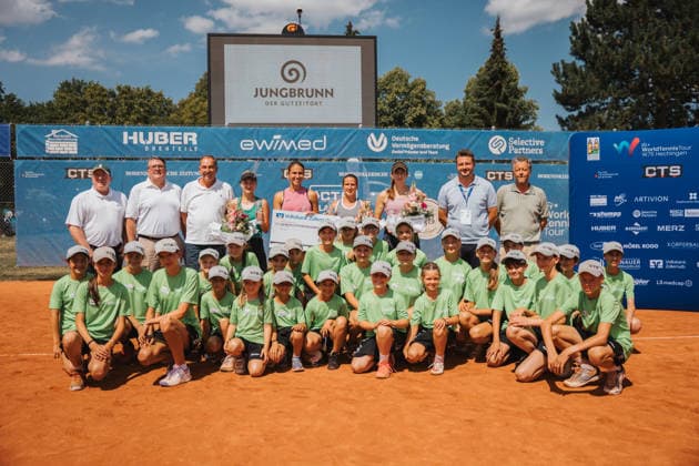 Siegerehrung Damen Doppel 27. Ladies Open Hechingen 2026, Tennis, 27. CTS Ladies Open Hechingen, 02.08.2026, Tennis, 27. CTS Ladies Open Hechingen, 02.08.2026, Hechingen *** Awards Ceremony for Women s Doubles at the 27th Ladies Open Hechingen 2026, Tennis, 27th CTS Ladies Open Hechingen, August 2, 2026, Tennis, 27th CTS Ladies Open Hechingen, August 2, 2026, Hechingen Copyright: xEibner-Pressefoto MaxxVogelx EP_MVL