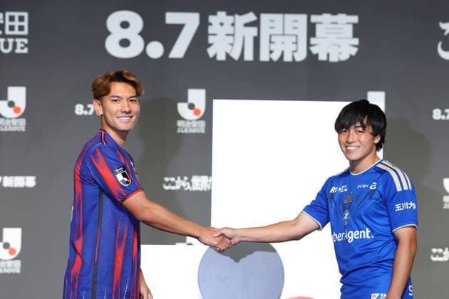 (L-R) Kein Sato (FC Tokyo), Yuki Soma (Zelvia), AUGUST 3, 2026 - Football Soccer : 2026-27 J League Opening Event in Tokyo, Japan. Noxthirdxpartyxsales  aflo_339919620 YUTAKAx
