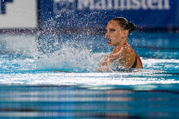 SWIMMING - EAC 2026 PARIS,FRANCE,03.AUG.26 - SWIMMING - European Aquatics Championships Paris 2026, artistic swimming, solo free. Image shows Barbora Kalvodova (CZE).  GEPAxpictures xPhilippxBrem