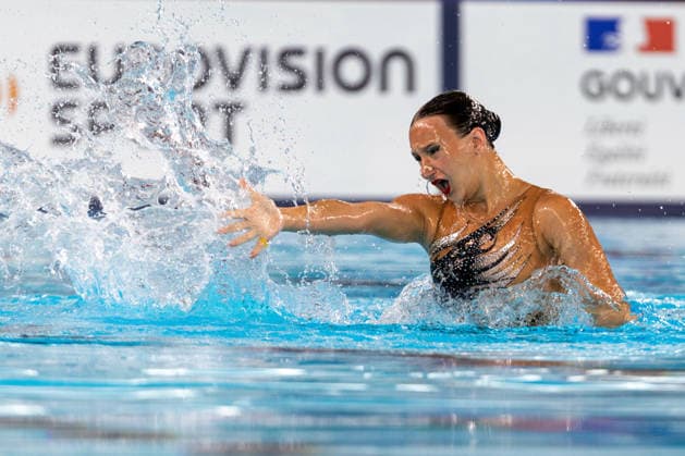 Swimming, European Championships in Paris, synchronised swimming, women’s solo free routine