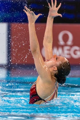 SWIMMING - EAC 2026 PARIS,FRANCE,03.AUG.26 - SWIMMING - European Aquatics Championships Paris 2026, artistic swimming, solo free. Image shows Valeria Plekhanova (NAB).  GEPAxpictures xPhilippxBrem