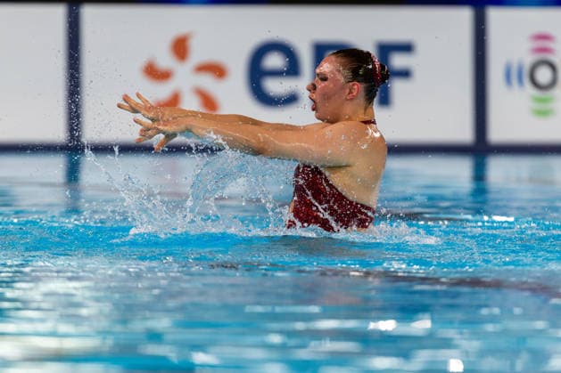 SWIMMING - EAC 2026 PARIS,FRANCE,03.AUG.26 - SWIMMING - European Aquatics Championships Paris 2026, artistic swimming, solo free. Image shows Iris Maria Nurmi (FIN).  GEPAxpictures xPhilippxBrem