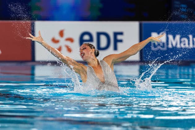 SWIMMING - EAC 2026 PARIS,FRANCE,03.AUG.26 - SWIMMING - European Aquatics Championships Paris 2026, artistic swimming, solo free. Image shows Iris Tio Casas (ESP).  GEPAxpictures xPhilippxBrem