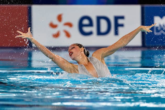 SWIMMING - EAC 2026 PARIS,FRANCE,03.AUG.26 - SWIMMING - European Aquatics Championships Paris 2026, artistic swimming, solo free. Image shows Iris Tio Casas (ESP).  GEPAxpictures xPhilippxBrem