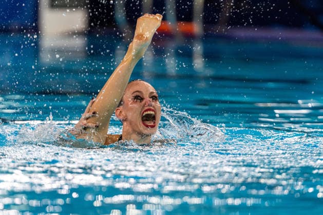SWIMMING - EAC 2026 PARIS,FRANCE,03.AUG.26 - SWIMMING - European Aquatics Championships Paris 2026, artistic swimming, solo free. Image shows Vasilina Khandoshka (NAB).  GEPAxpictures xPhilippxBrem
