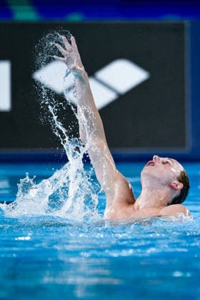 Zakhar Trofimov Neutral Athletes B competes in the Artistic Swimming Men s Solo Free Final during the European Aquatics Championships at the Olympic Aquatic Center in Paris (France), August 3, 2026. Andrea Staccioli