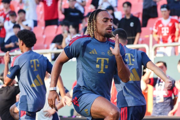 SKO, Sacha Boey (FC Bayern Muenchen 23), Oeffentliches Training FC Bayern Muenchen vor dem Testspiel bei Jeju SK, Saison 2026-27, 03.08.2026 Bayern Muenchen Suedkorea Jeju *** SKO, Sacha Boey, FC Bayern Munich 23, FC Bayern Munich open practice ahead of the friendly match against Jeju SK, 2026–27 season, March 8, 2026, Bayern Munich, South Korea, Jeju Copyright: xEibner-Pressefotox EP_JNL