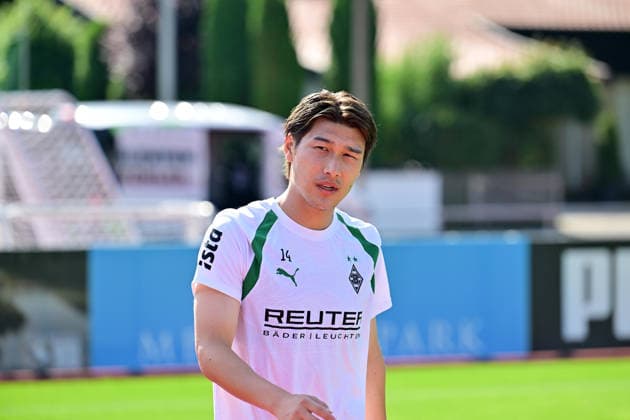 03.08.2026; Rottach-Egern; Fussball, Herren, Saison 2026 2027, Trainingslager Borussia Moenchengladbach Daiki Hashioka (Gladbach) DFL regulations prohibit any use of photographs as image sequences and or quasi-video. Stadion Am Birkenmoos Bayern Deutschland *** August 3, 2026 Rottach Egern Soccer, Men s, 2026–2027 Season, Training Camp Borussia Mönchengladbach Daiki Hashioka Gladbach DFL regulations prohibit any use of photographs as image sequences and or quasi-video Am Birkenmoos Stadium Bavaria, Germany