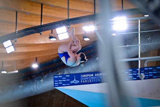 European Aquatics Championship 2026 - Preliminary Women s 10m Platform Emily Hallifax during the preliminary women s 10m platform at the European Aquatics Championship on August 3rd, 2026 in Saint Denis, Paris, France. Photo by Tomas Stevens ABACAPRESS.COM Saint Denis France  Copyright: xStevensxTomas ABACAx