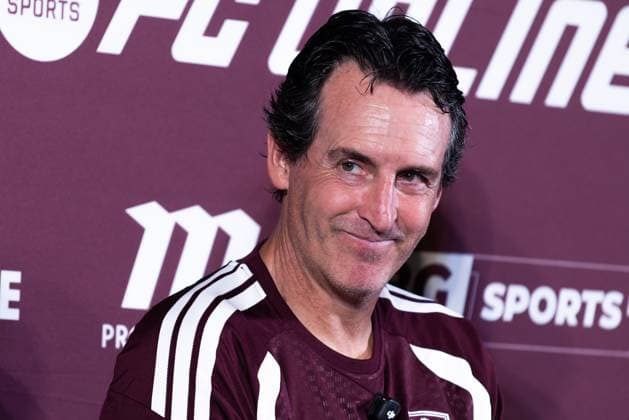 August 3, 2026, Pathum Thani, Thailand: Unai Emery, Head coach of Aston Villa FC, attends a press conference, PK, Pressekonferenz .Aston Villa FC will play against BG Pathum United on August 4, 2026, as part of the Aston Villa Asia Tour at True BG Stadium in Pathum Thani, Thailand. Pathum Thani Thailand - ZUMAs197 20260803_aaa_s197_039 Copyright: xPeeraponxBoonyakiatx