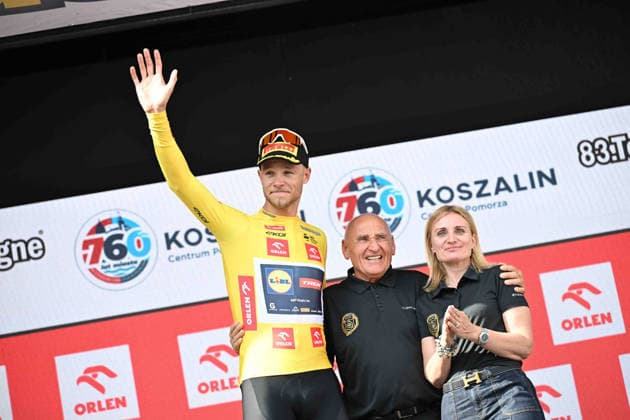 03-08-2026 Tour De Pologne; Tappa 01 Gdynia - Koszalin; 2026, Lidl - Trek; Milan, Jonathan; Lang, Agata; Lang, Czeslaw; Koszalin; 