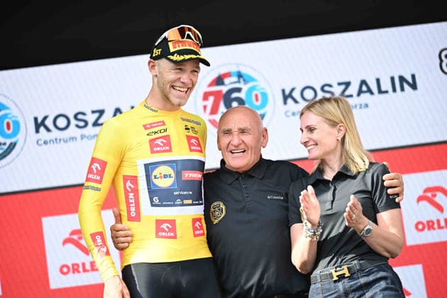 03-08-2026 Tour De Pologne; Tappa 01 Gdynia - Koszalin; 2026, Lidl - Trek; Milan, Jonathan; Lang, Agata; Lang, Czeslaw; Koszalin; 