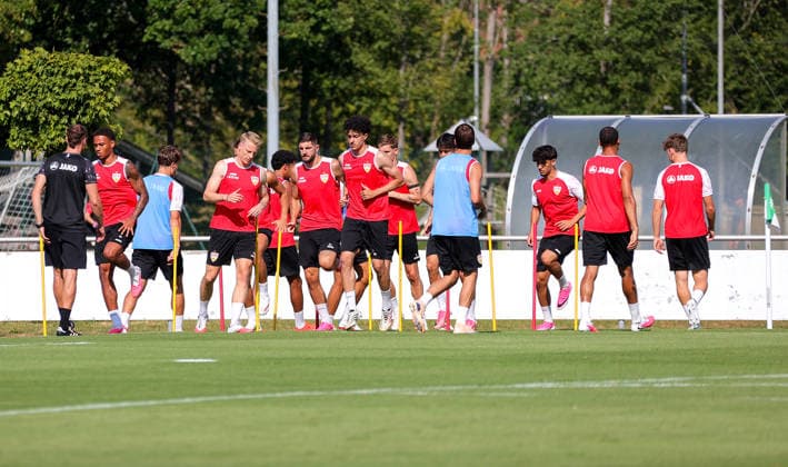 03.08.2026, Deutschland, Grassau, Fußball Bundesliga, Saison 2026 2027, Trainingslager VfB Stuttgart, *** August 3, 2026, Germany, Grassau, Bundesliga, 2026–2027 season, VfB Stuttgart training camp,